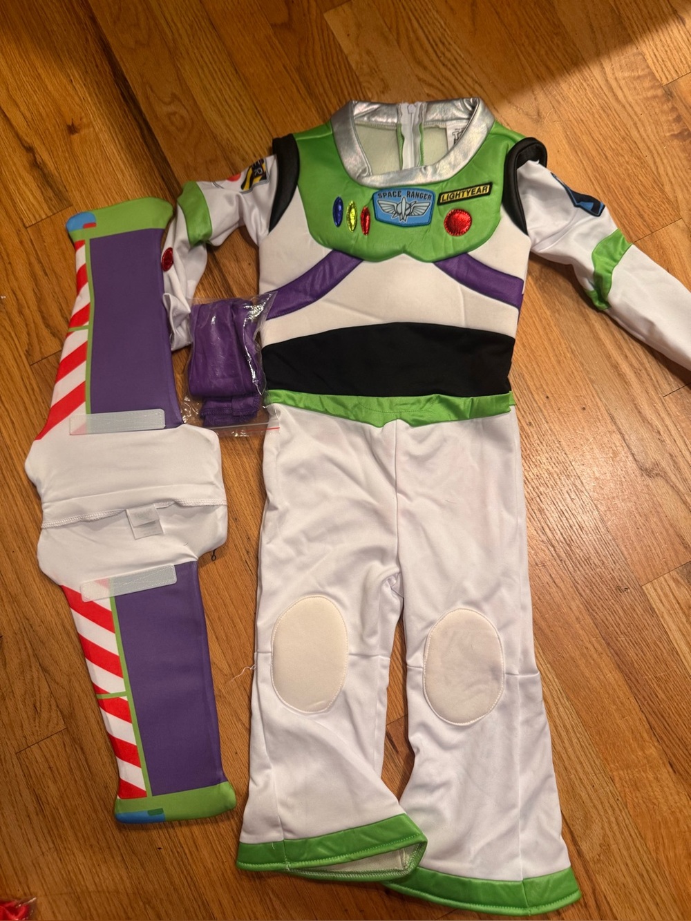 NWOT Buzz Lightyear Inspired Kids Costume - White, Green & Purple 18-24 mo